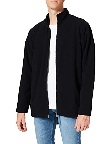 JP 1880 Męska kurtka polarowa, duże rozmiary, duże rozmiary, L-8XL, outdoorowa, stójka, kieszenie na zamek błyskawiczny, do 8 XL 705552, czarny, 3XL