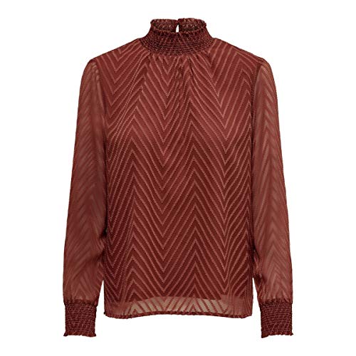 ONLY Damska bluzka Onlnew Kayla L/S Top WVN, czerwony, 44