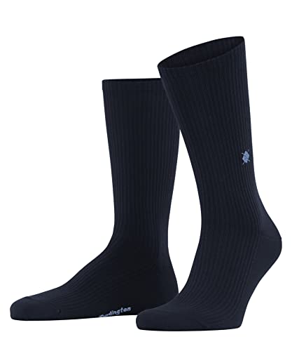 Burlington Mężczyźni Skarpety Boston M SO Organiczna Bawełna jednokolorowe 1 Para, Niebieski (Marine 6120), 40-46