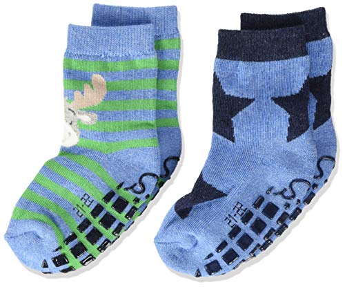 Sterntaler Skarpety niemowlęce chłopcy ABS Dp Elch Socks, rednioniebieski mel, 18 EU