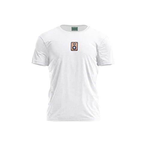 Bona Basics, Męski T-shirt z cyfrowym nadrukiem,% 100 bawełna, biały, na co dzień, męskie topy, rozmiar: M, biały, M