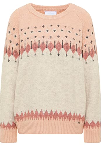 usha BLUE LABEL Damski sweter z okrągłym dekoltem, różowy, wielokolorowy, XL/XXL, Różowy, wielokolorowy., XL-XXL