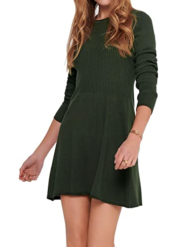 ONLY Damska sukienka z dzianiny z długim rękawem, rodzynka, XL