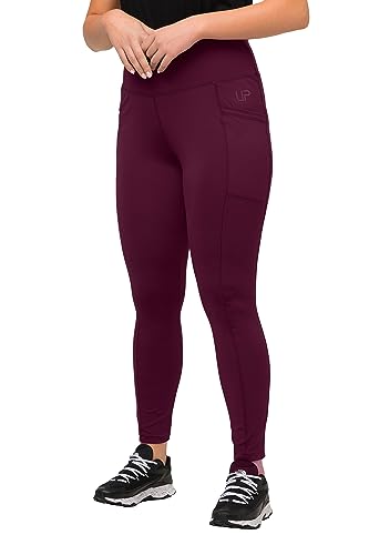 Ulla Popken Damskie legginsy sportowe, szybkoschnące, bardzo elastyczne legginsy, Ciemna jagoda, 50/52/Duże rozmiary
