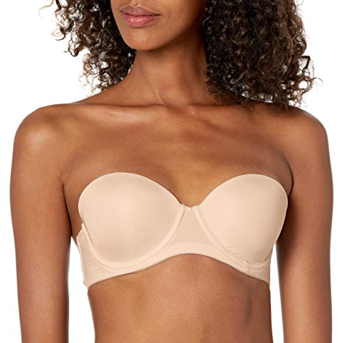 Undies.com Damski biustonosz z mikrofibry kabriolet bez ramiączek Push Up