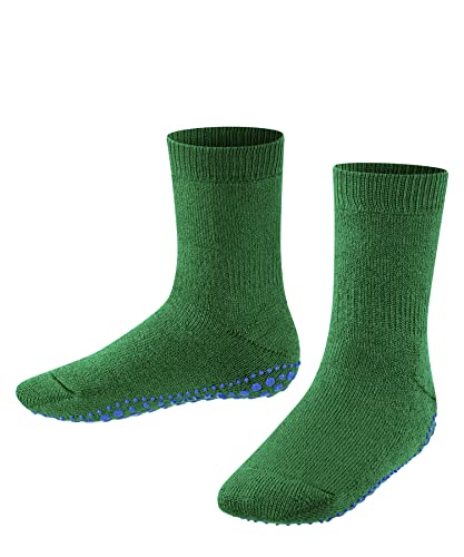 FALKE Uniseks - dzieci Kapcie Catspads K HP Bawełna, Wełna Merynosa z wypustkami na podeszwie 1 Para, Zielony (Grass Green 7290), 31-34 (7-9 lata)