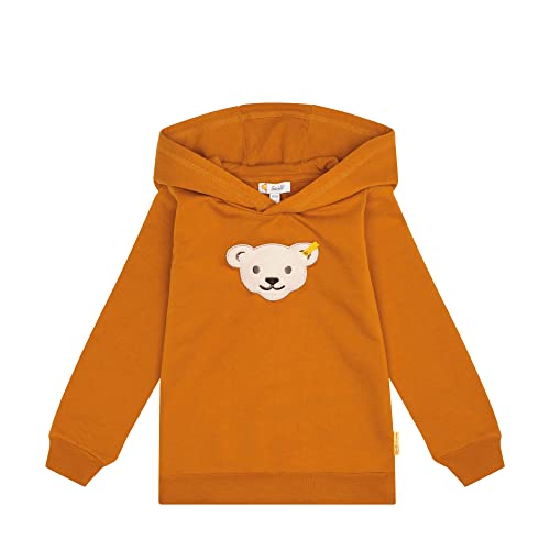 Steiff Chłopięca bluza z kapturem z pluszową głową i ściskaną, Honey Ginger, 122