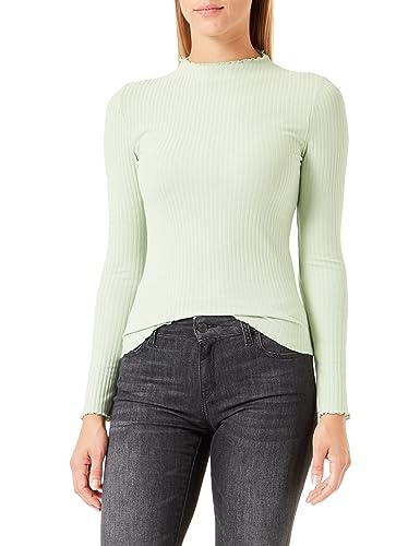Bestseller A/S Onlemma L/S High Neck Top Noos JRS koszulka z długim rękawem, Smoke Green/Detail:Melange, XL