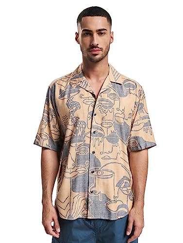 ONLY & SONS Onsden Life RLX Wash Doodle Ss męska koszula z krótkim rękawem, Cornsilk., XXL