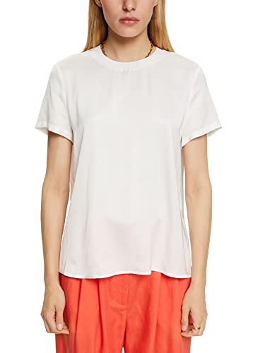 ESPRIT Collection Satynowa bluzka, LENZING™ ECOVERO™, Off White, XXS