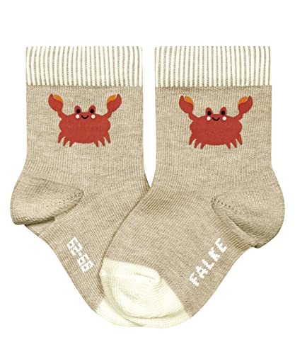 FALKE Uniseks - niemowlęta Skarpety Little Crab , Bawełna, 1 Para, Beżowy (Sand Melange 4650); 74-80 (6-12 miesiące)