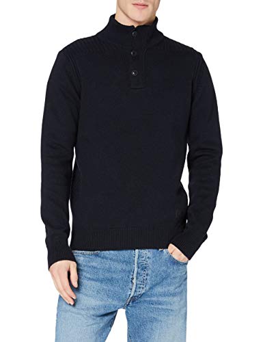 Schott NYC Sweter męski, Niebieski (granatowy), L
