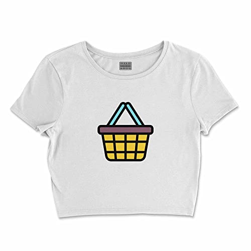 Bona Basics, Damski T-shirt basic, z nadrukiem cyfrowym, 100 bawełny, biały, swobodny, damski top, rozmiar: M, biały, M