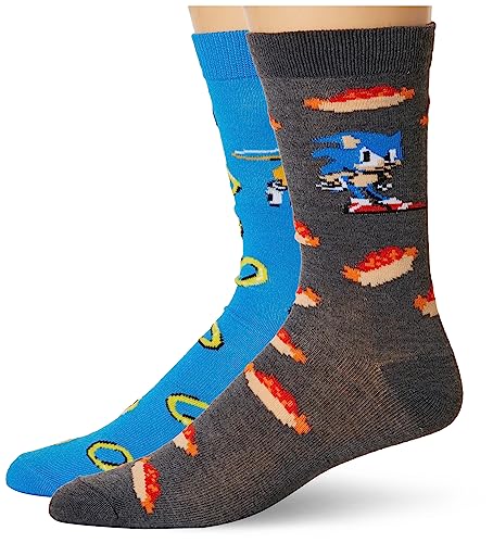 Sonic The Hedgehog 2 szt. męskich skarpet, Wielobarwny, 10-13