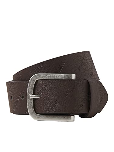 JACK & JONES Męski pasek JACHARRY Embossed Belt NOOS, brązowy Stone, 105, brązowy kamień