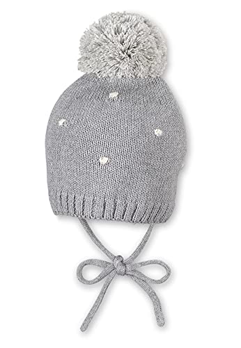 Sterntaler Strickmütze Pünktchen Czapka Niebieski, Srebrny Melange, 39