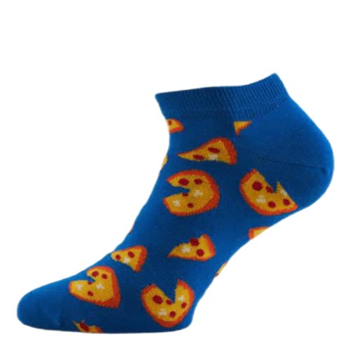 Happy Socks 2-pak skarpetek JUNK FOOD LOW, niebieski, pomarańczowy, żółty, biały, czerwony, 41-46 EU