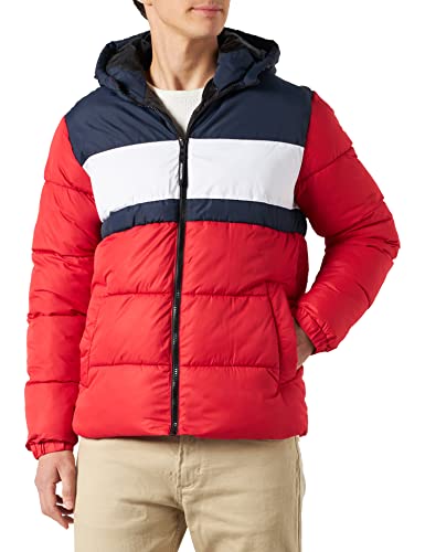 JACK & JONES Męska kurtka puchowa Jjblock, czerwony (True Red), XL