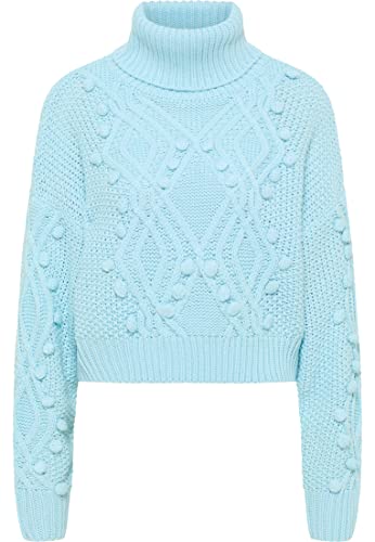 aleva Damski sweter z golfem z dzianiny 19025286-AL04, jasnoniebieski, XS/S, jasnoniebieski, XS-S