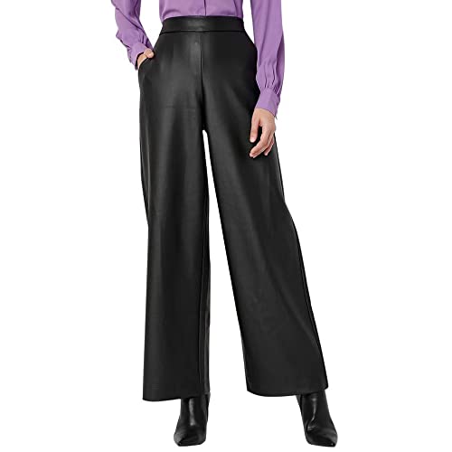 VERO MODA Vmcookie Hr Wide Coated Pant Noos spodnie damskie, czarny, 34-XL