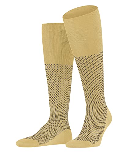 FALKE Uptown Tie długie skarpety męskie bawełna niebieski czarny plus kolory wysokie długie cienkie fantazyjne paski idealne na lato 1 para, Żółty (Lime Light 1025), 39/40 EU