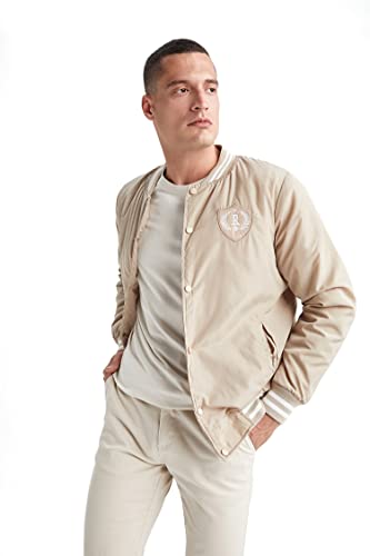 DeFacto Płaszcz męski do odzieży rekreacyjnej - DeFacto płaszcz męski do odzieży wierzchniej (kamień, XL), Stone