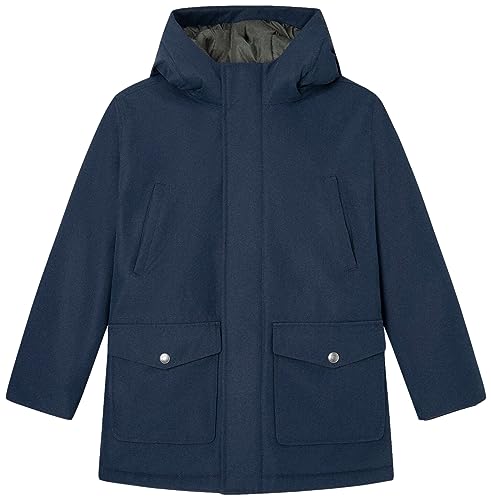 Hackett London Kurtka chłopięca Tech Parka, Niebieski (granatowy), 7 Lat