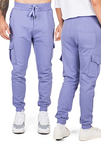 Blackskies Oversize Heavyweight Sweatpant | Streetwear luksusowy sweter męski damski spodnie do biegania jogger relaksacyjny, lawendowy, 54