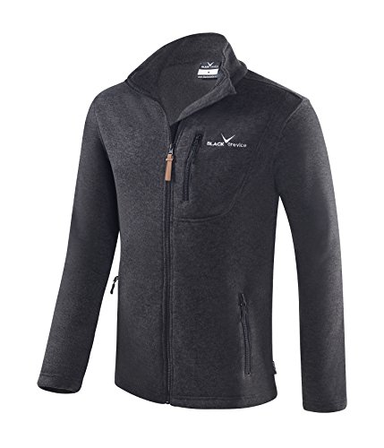 Black Crevice Męska kurtka polarowa z dzianiny, czarny, 3XL
