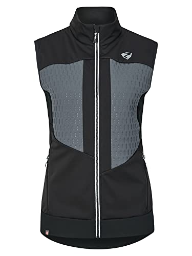 Ziener Damska kurtka softshell / hybrydowa Niya Skitour | oddychająca, wiatroszczelna, Primaloft, black.ombre, 44