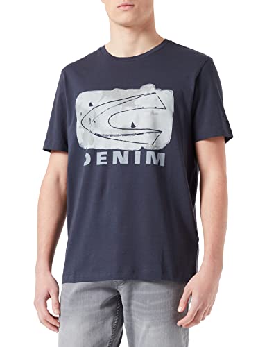 camel active T-shirt męski, niebieski (Night Blue), S