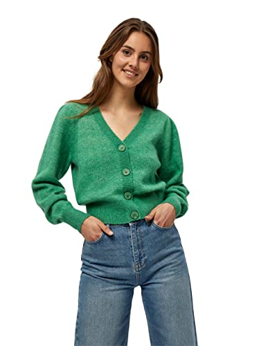 Minus Damski kardigan z dzianiny Dita, 473 m Apple Green Melange, XS