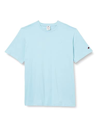 Champion Męski T-shirt Rochester 1919 z logo C, Crewneck S-s, jasnoniebieski (Prb), XL, jasnoniebieski (Prb), XL
