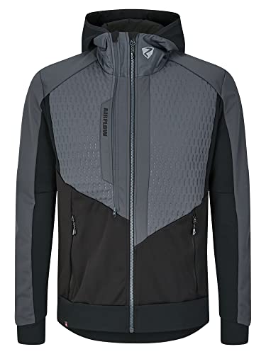 Ziener Męska kurtka softshell Nalik / Hybrydowa Skitour | oddychająca, wiatroszczelna, funkcjonalna,