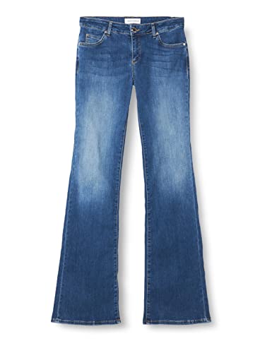 Pinko Frida Flare Denim Blue Stretch Dżinsy damskie, Pjc_pranie Średni Ciemny, 30