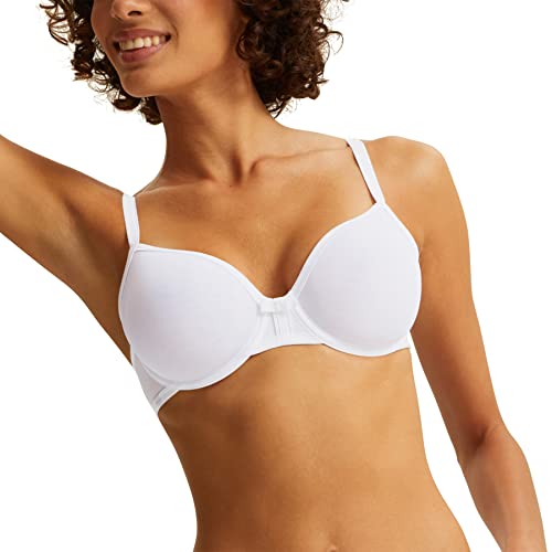 Variance - czysty biustonosz z mikrofibry na fiszbinach, biały, 80D