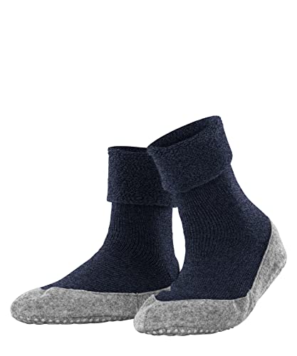 FALKE Kobiety Kapcie Cosyshoe W HP Wełna Merynosa z wypustkami na podeszwie 1 Para, Niebieski (Marine Melange 6794), 39-40