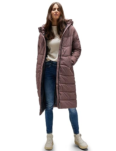 Street One Damska kurtka pikowana A201874, długa, Sleek Brown, 34, Sleek Brown, 34