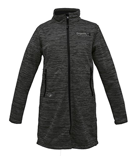 Deproc Active Damski lekki płaszcz softshellowy krótki płaszcz Windstopper kurtka softshellowa kurtka przejściowa ELMSDALE LONG II, antracytowy, 38
