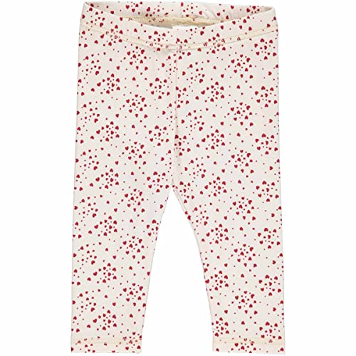 Müsli by Green Cotton love legginsy niemowlęce, Buttercream/Berry Red, 86 cm