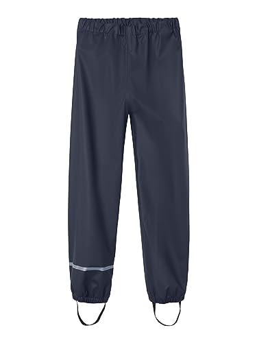 NAME IT Dziecięce spodnie przeciwdeszczowe wodoodporne, Dark Sapphire, 134