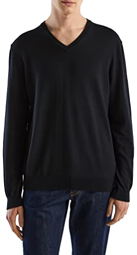United Colors of Benetton sweter męski, Czarny 100, XXL