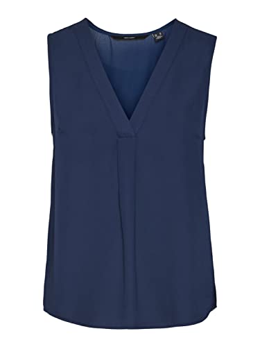 VERO MODA Women's VMDERMA SL WVN GA Top, Navy Blazer, L, granatowy blezer, L