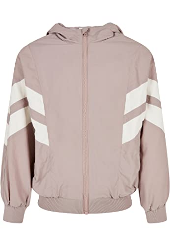Urban Classics Damska kurtka Girls Crinkle Batwing Jacket, kurtka sportowa z rękawami nietoperza dostępna w 3 kolorach, rozmiary 110/116-158/164, Duskrose/Whitesand, 134/140 cm