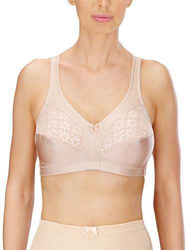 Naturana Biustonosz damski z miękkim kubkiem z pełnym zakryciem, Jasny beż, 105B