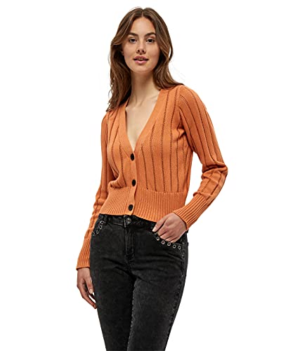 Desires Damski sweter z kardigan Halia, Karmelowy Brąz, XXL