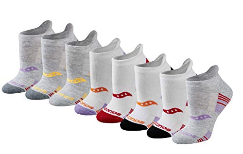Saucony Damskie skarpety sportowe na obcasie (8 i 16 par), Grey Cheer (8 par)