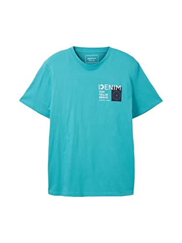 TOM TAILOR Denim T-shirt męski, 31044 – głęboki turkus, XS