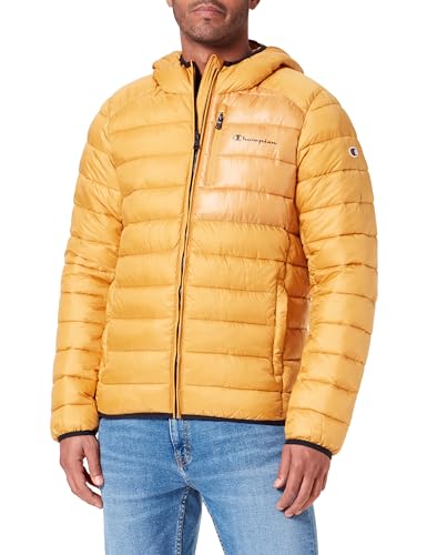 Champion Legacy Outdoor-Chintzed Poly Plain Woven Hooded Kurtka Mężczyźni, Giallo Sabbia/Nero, M
