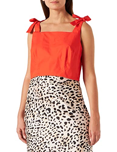 NA-KD Tie Detail Top Koszula Damska, Spicy Red, 32
